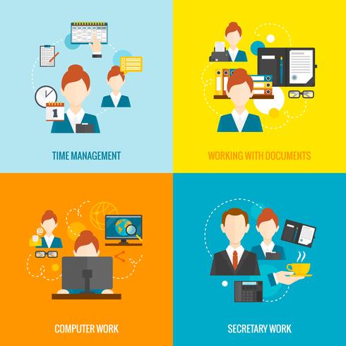 Personal Assistant Set vector
