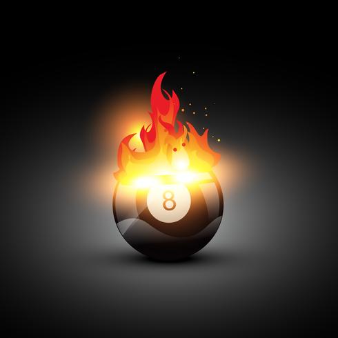 fire pool ball vector