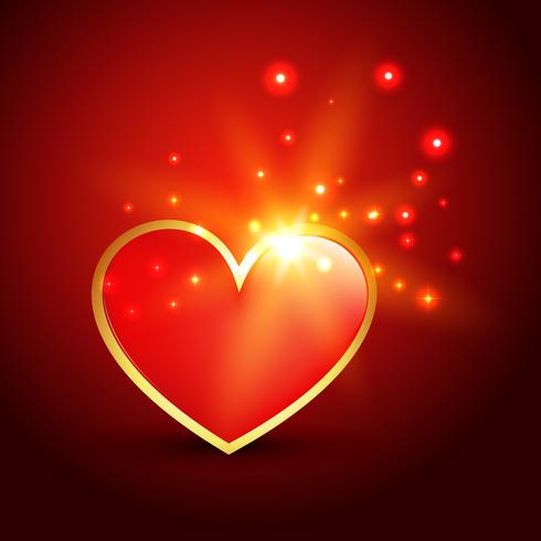 shiny heart illustration vector