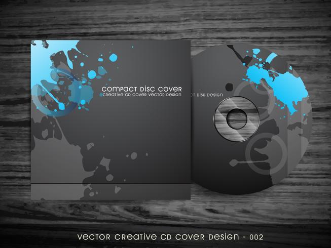 diseño de portada de cd abstracto vector