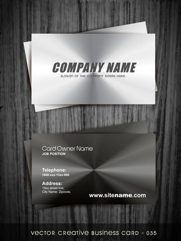 metallic business card vector