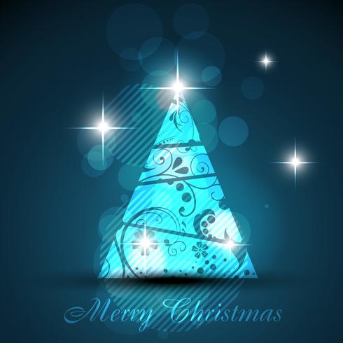 shiny christmas tree vector