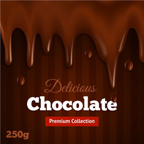 Impresión de fondo de chocolate oscuro vector