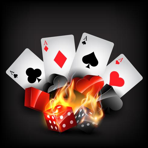 formas de cartas de casino vector