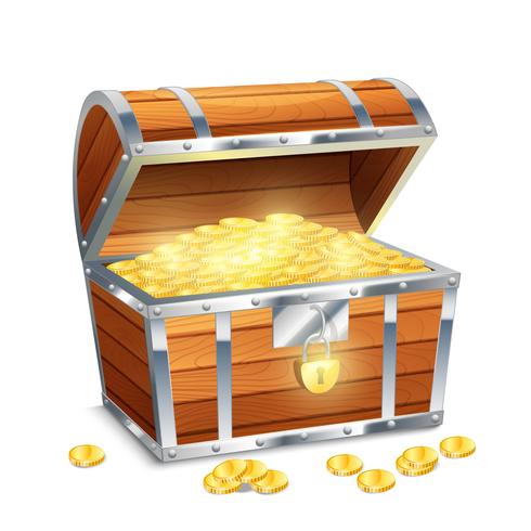 Chest With Coins 458760 Vector Art at Vecteezy