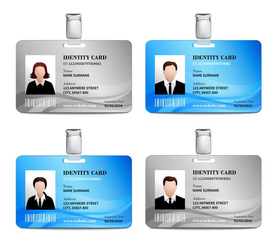 Id Card Set vector