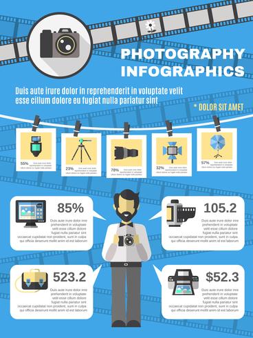 Photography Infographics Set vector