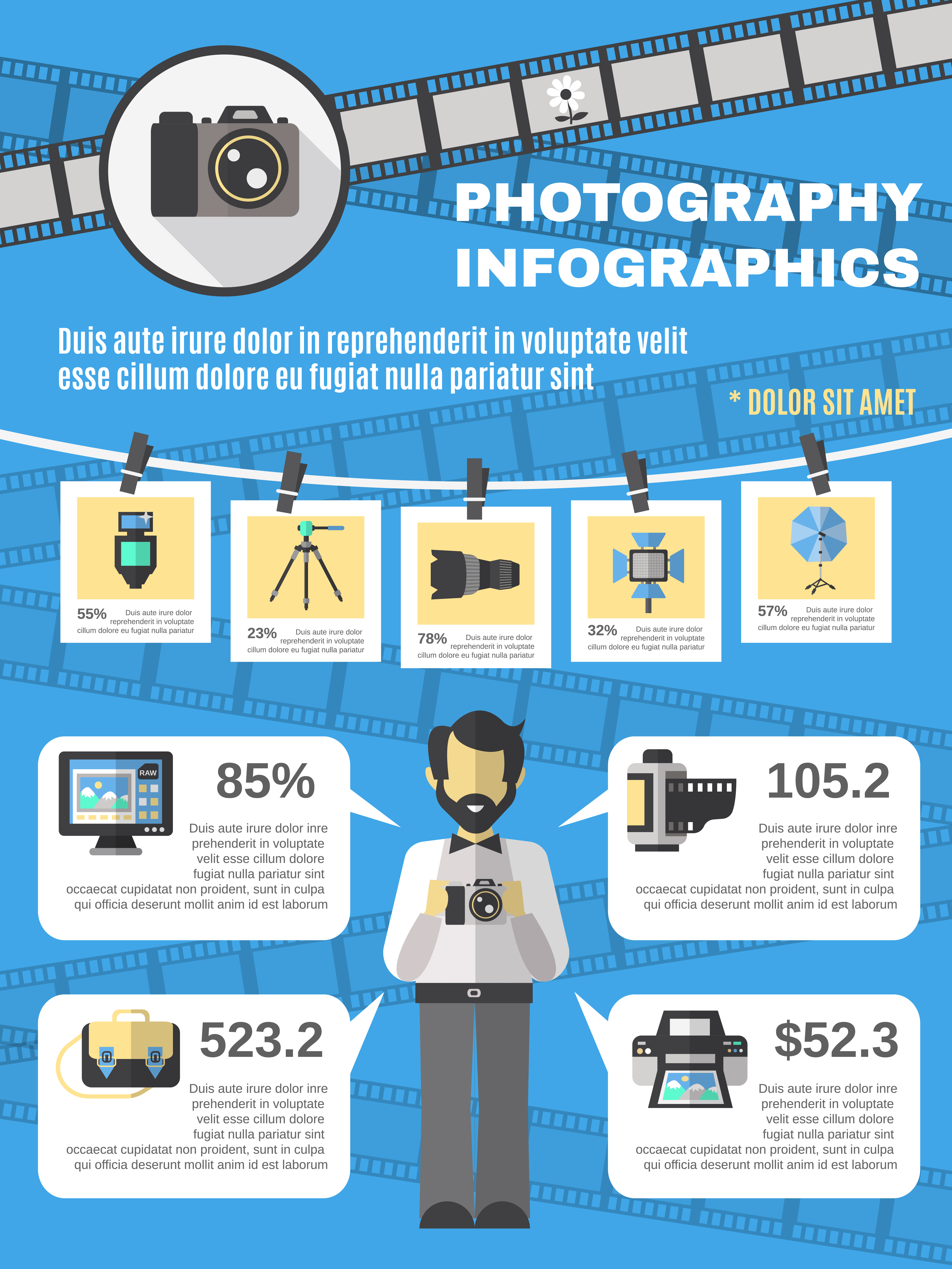  Photography  Infographics  Set 458782 Vector Art at Vecteezy