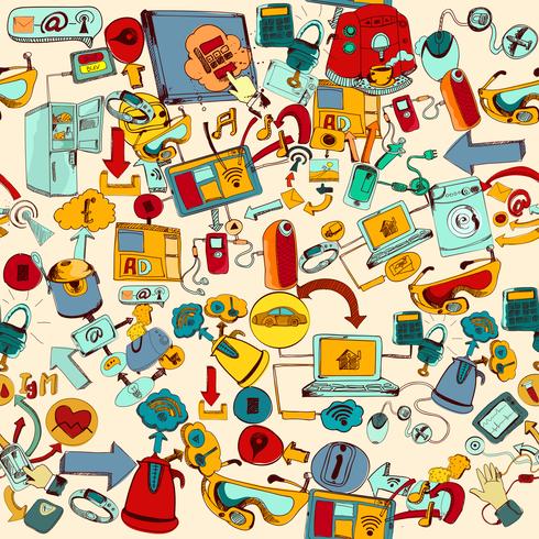 Internet Of Things Seamless vector