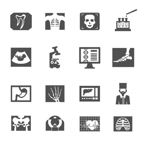 Ultrasound And X-ray Icons vector