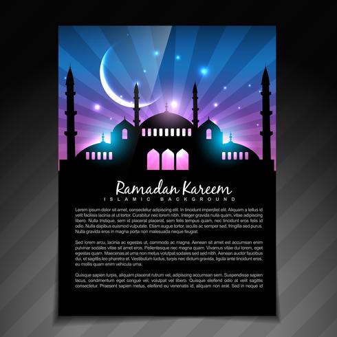 plantilla de ramadan brillante vector