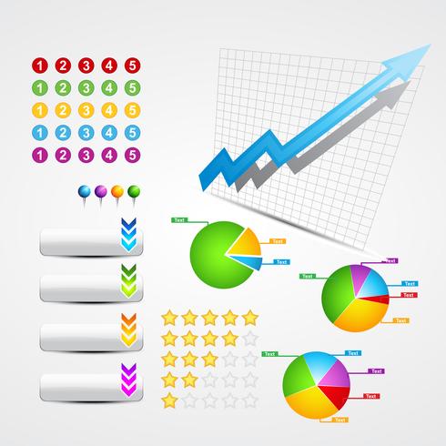 set of business and web elements vector