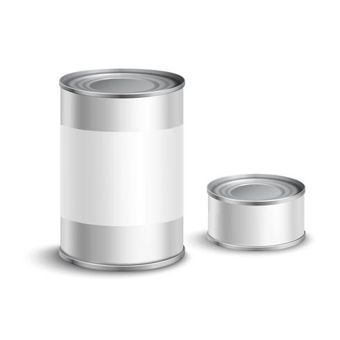 Tin Can Set vector