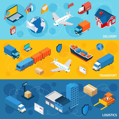 Logistics Banner Set vector