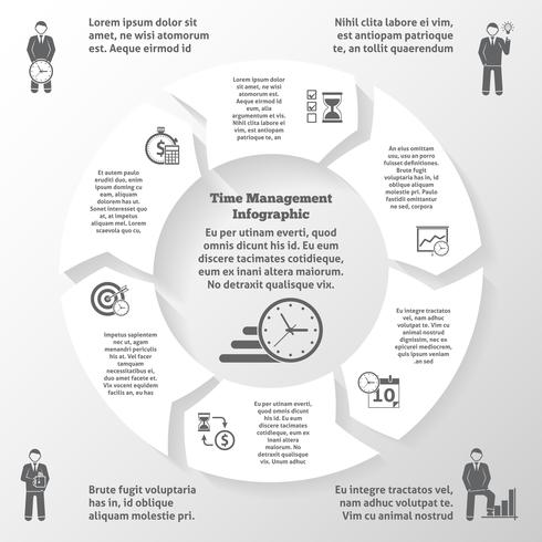 Infografía de Gestión del Tiempo vector