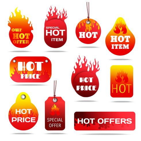  Hot sale labels set vector