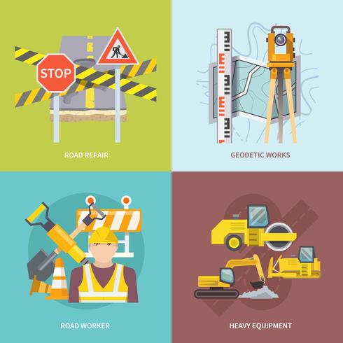 Road Worker Flat vector