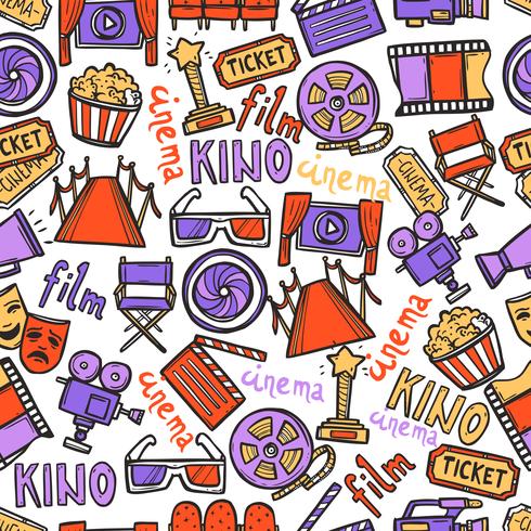 Cinema Seamless Pattern vector