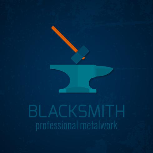 Blacksmith metalwork icon vector