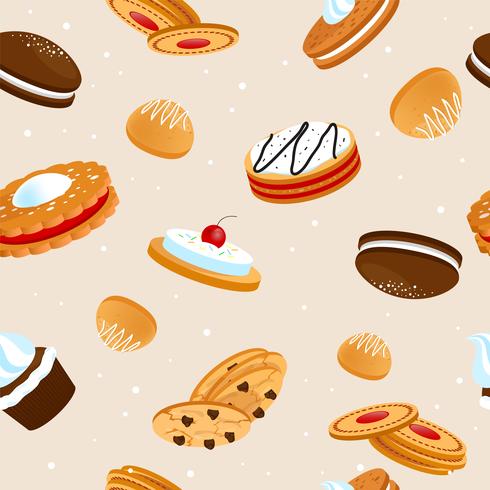 cookies seamless pattern vector