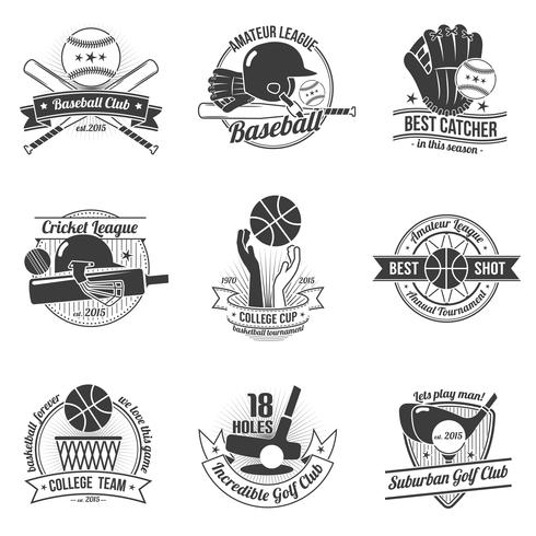 Sport Label Set vector