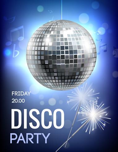 Disco Party Poster vector