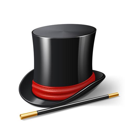 Magician Hat Realistic vector