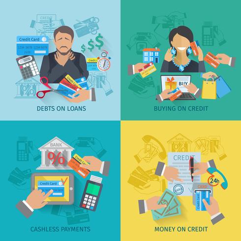 Credit Life Flat vector