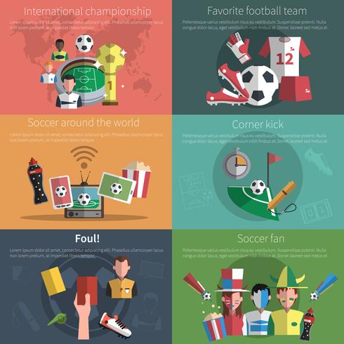 Soccer Mini Poster Set vector