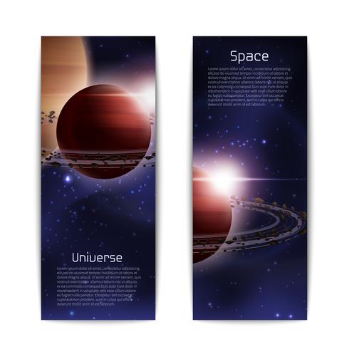 Space Banners Vertical vector