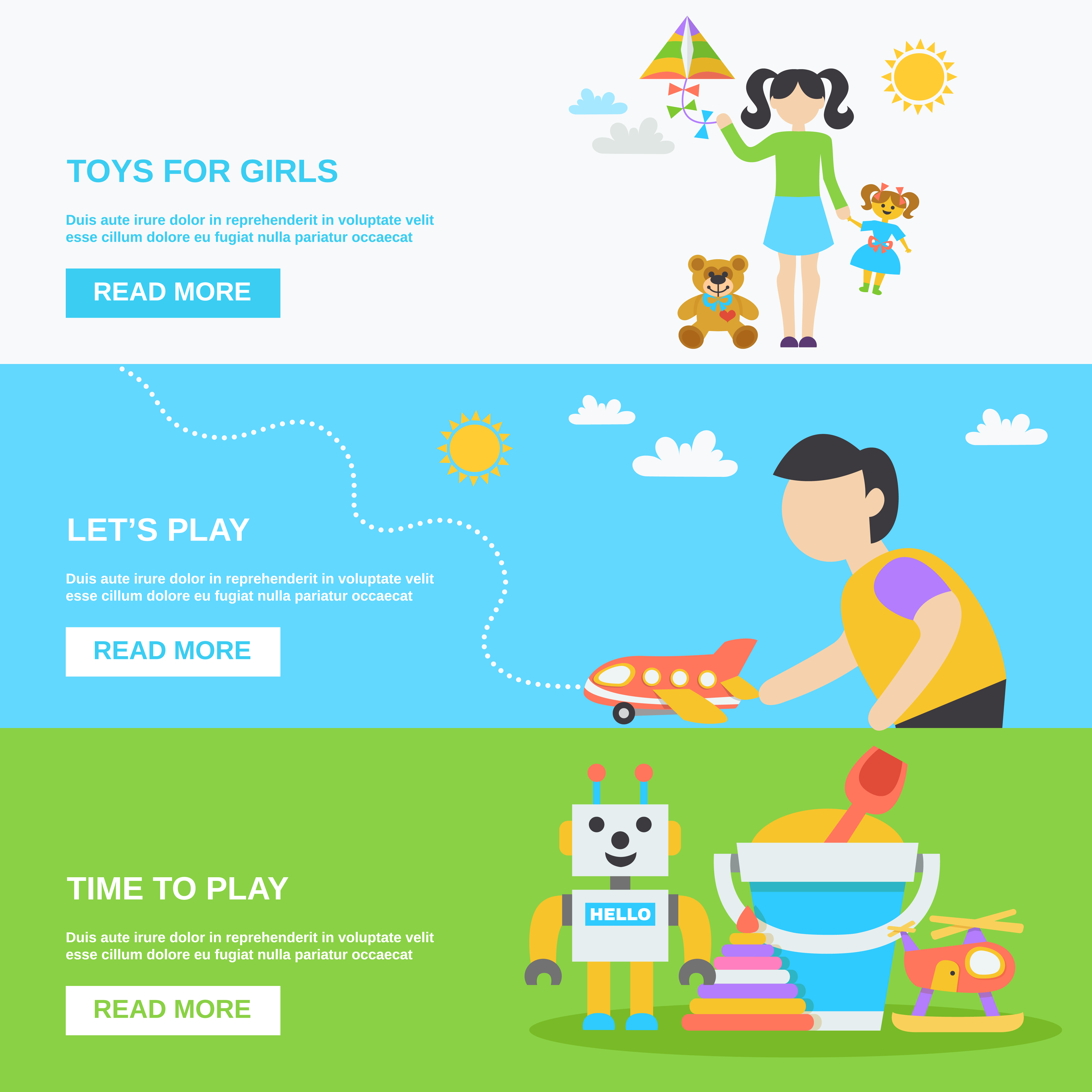 Toys Banner Set 459271 Vector Art at Vecteezy