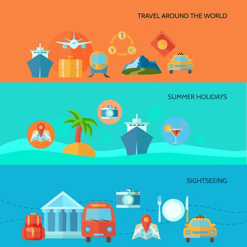 Travel Banner Set vector