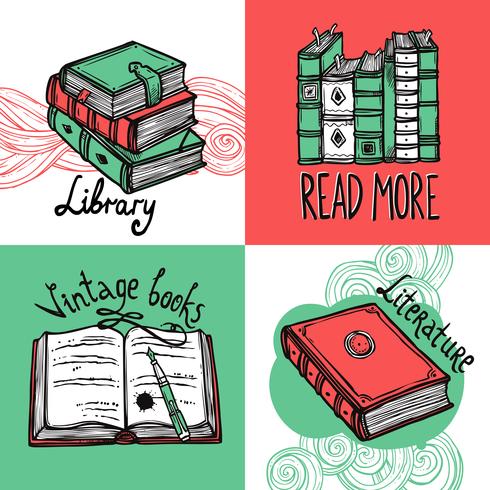 Books Design Concept Set vector