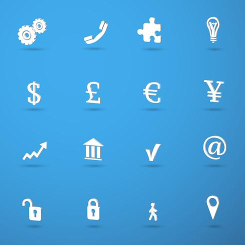Conjunto de iconos infografía de negocios vector