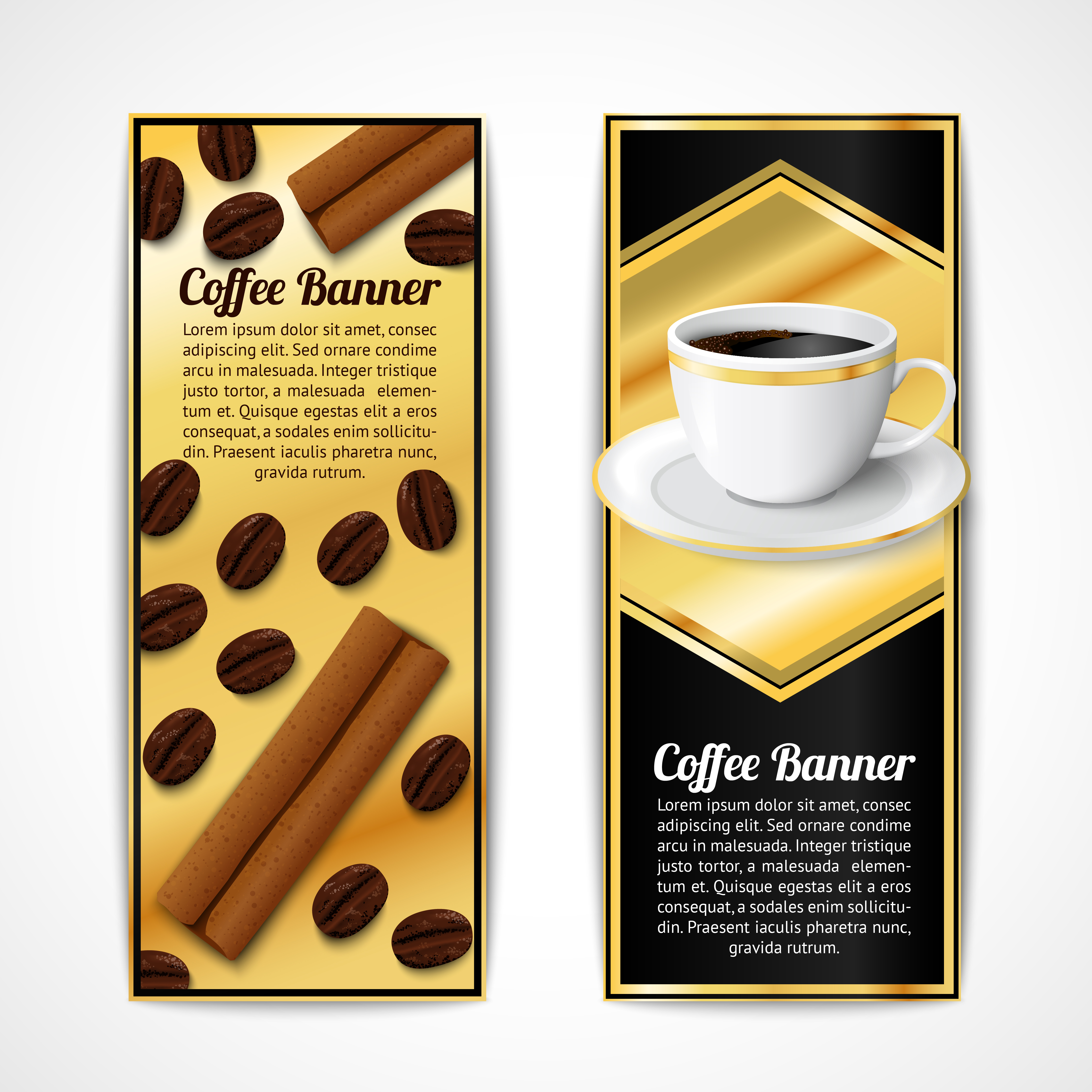 Download Coffee banners vertical 459387 - Download Free Vectors, Clipart Graphics & Vector Art