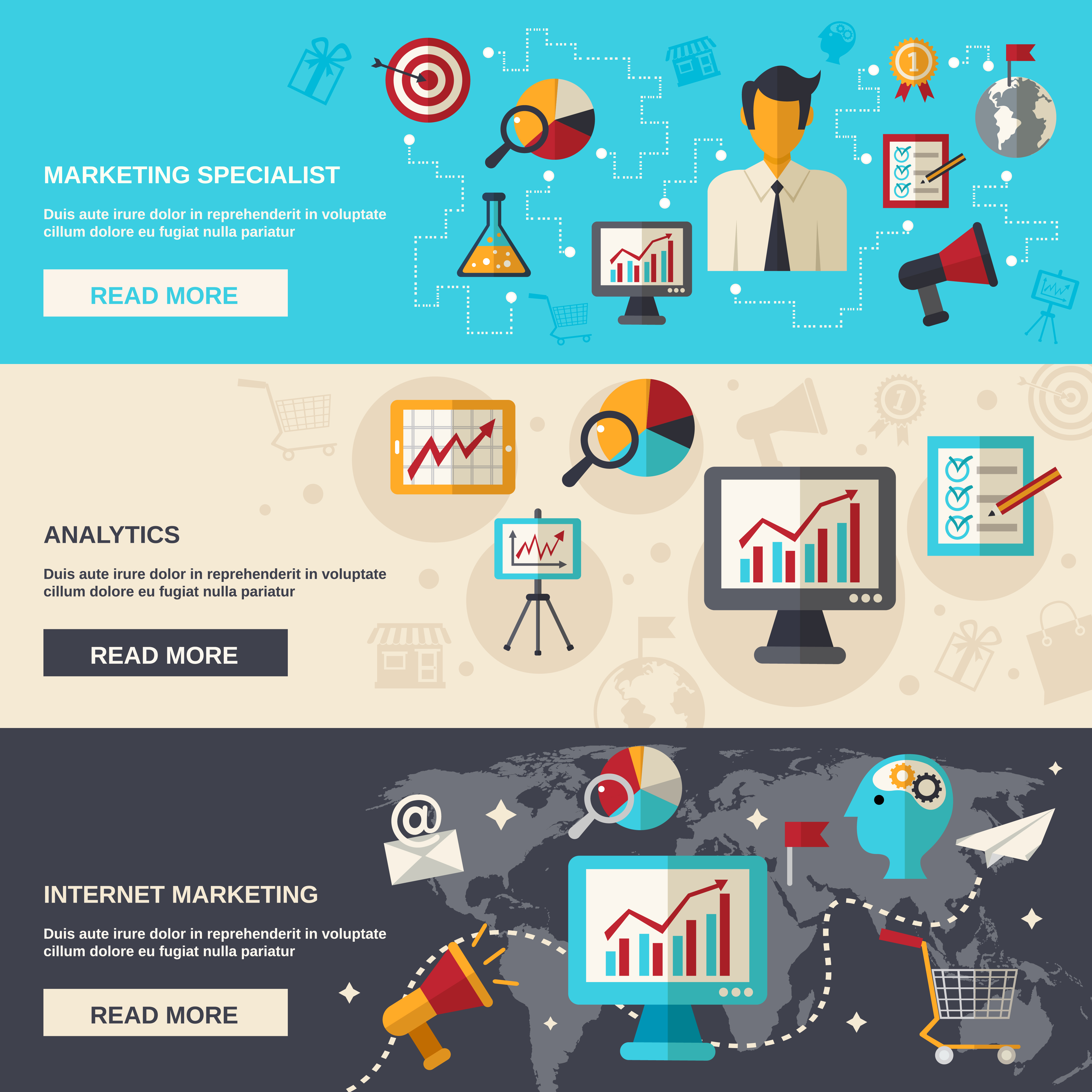 Marketing Banner Set 459402 Vector Art at Vecteezy