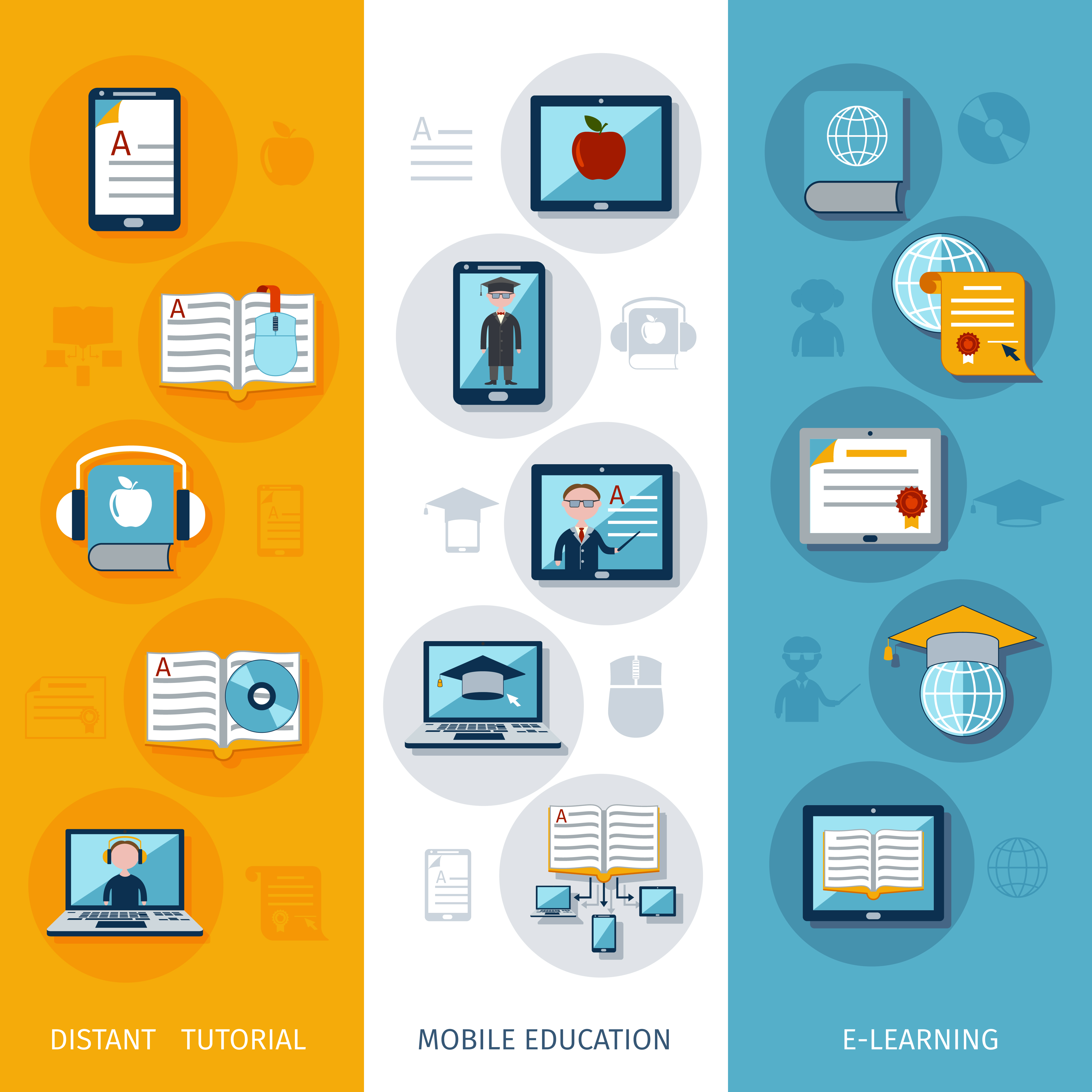 E-learning Banners Vertical 459413 Vector Art at Vecteezy