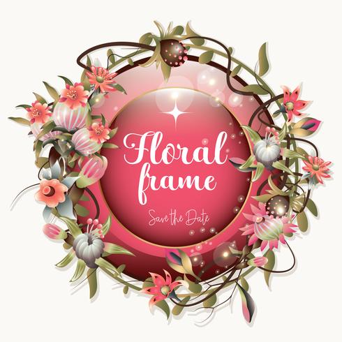 floral frame vector