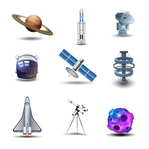 Conjunto de iconos de espacio vector