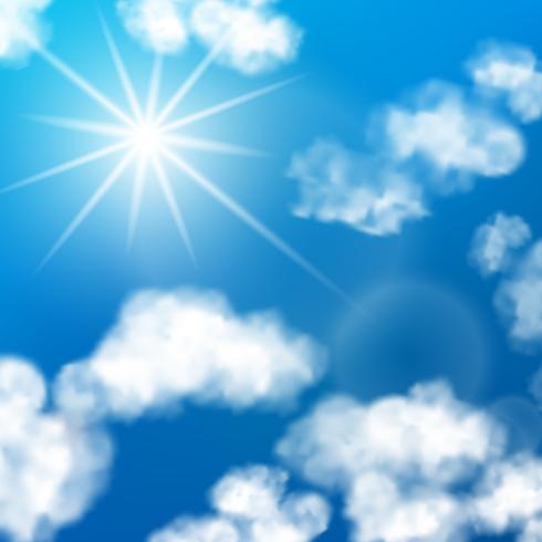 Fondo de nubes de cielo vector