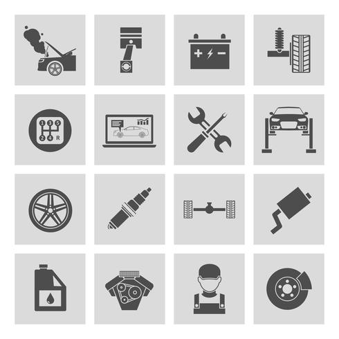 Iconos de auto servicio vector