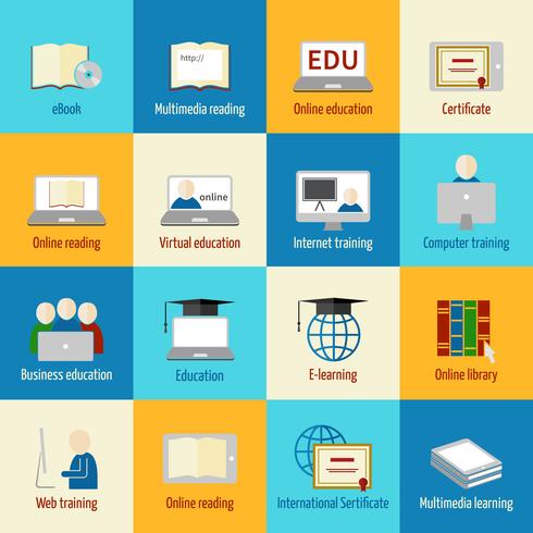 Online education icon vector