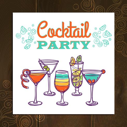 Cocktail Party Poster vector