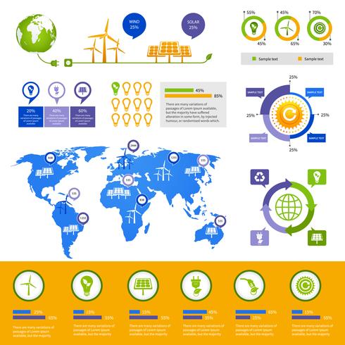 Energy infographic template vector