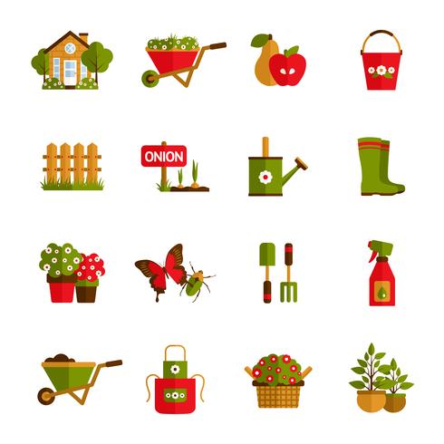 Gardening Icons Set vector