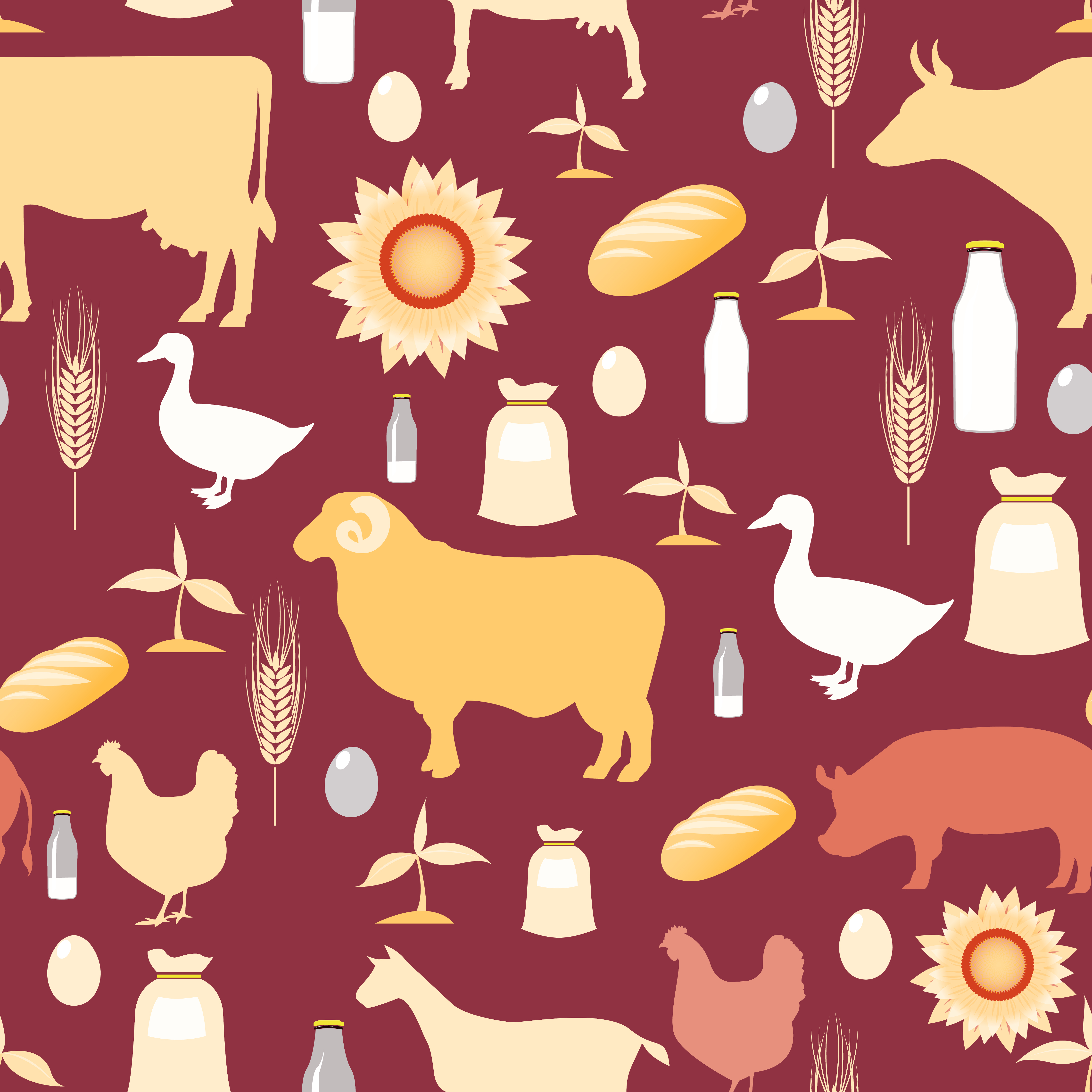 Farming seamless pattern 459687 Vector Art at Vecteezy