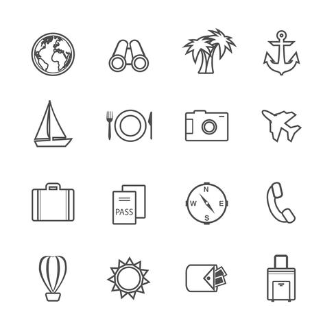 Vacation leisure pictograms set 459711 Vector Art at Vecteezy