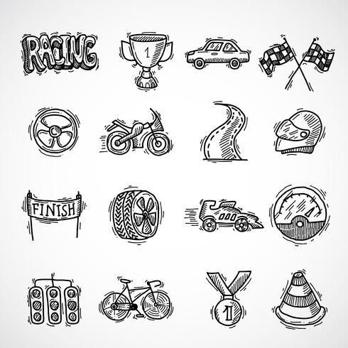 Racing Icon Set vector