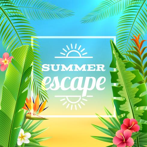 Tropical Plants Background vector