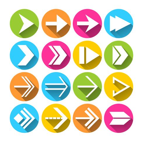 Arrow Symbols Icons Set vector